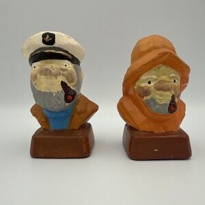 Vintage Nautical Salt And Pepper Shakers. Captain Pepper And Old Salty